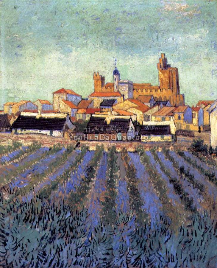 圣玛利景色 - 文森特·威廉·梵高